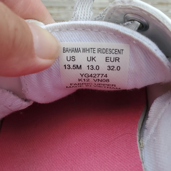 Sperry Top-Sider Bahama White Iridescent-Girls Size 13.5Y - Picture 8 of 10